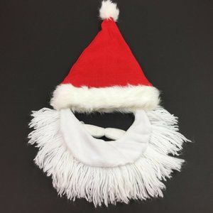 Santa Mask Hat Beard Plush Christmas Halloween